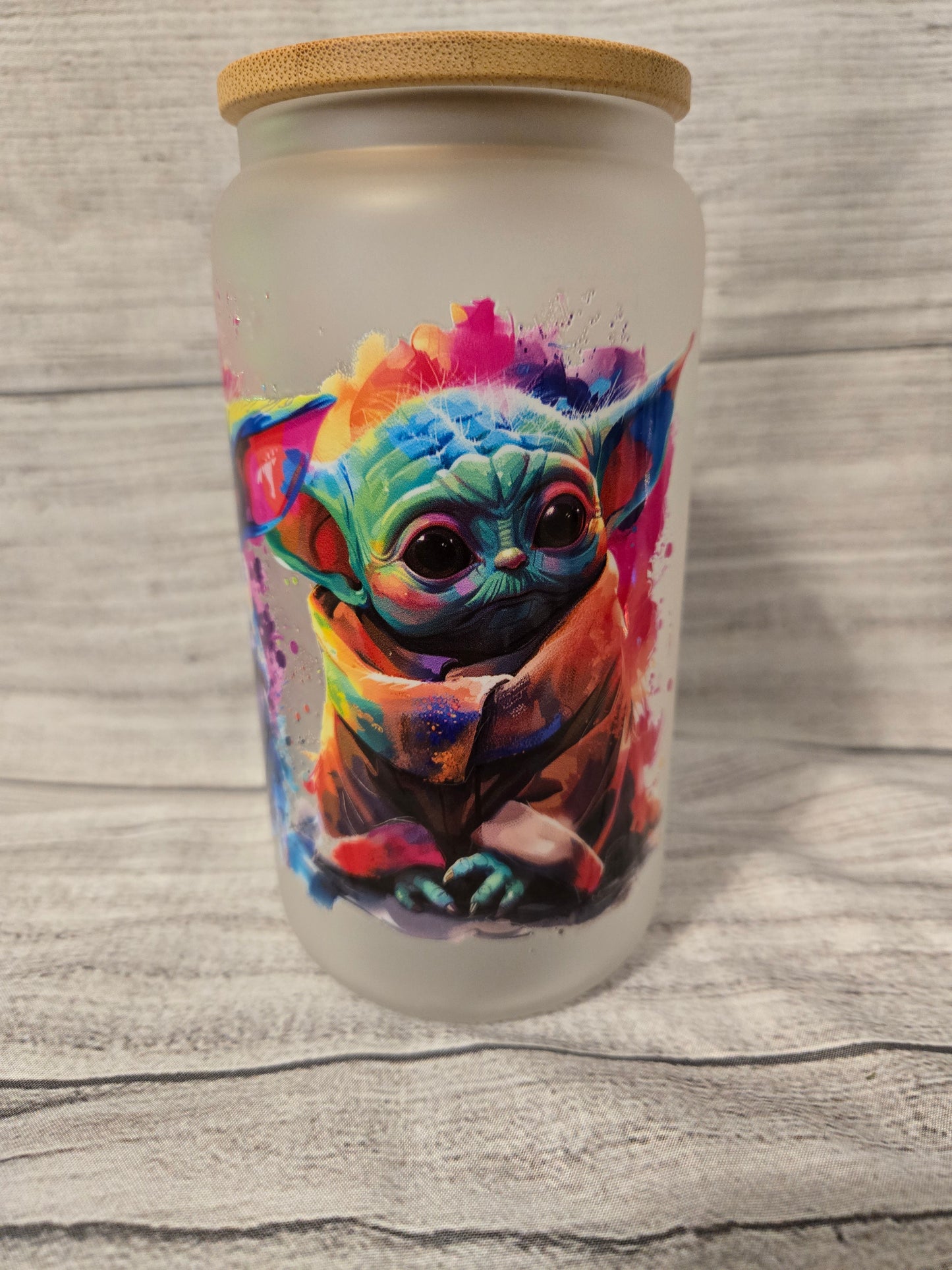 Frosted Yoda Libby Glass