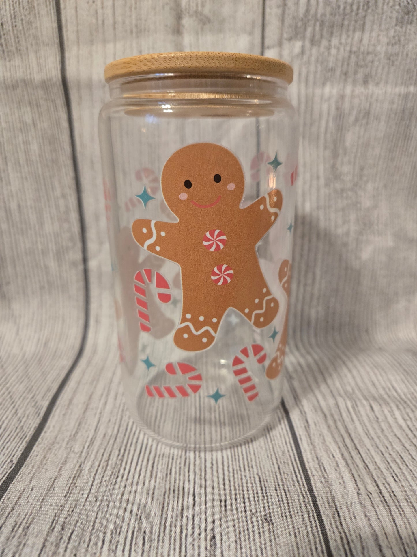 Gingerbread Man Libby Glass 16oz