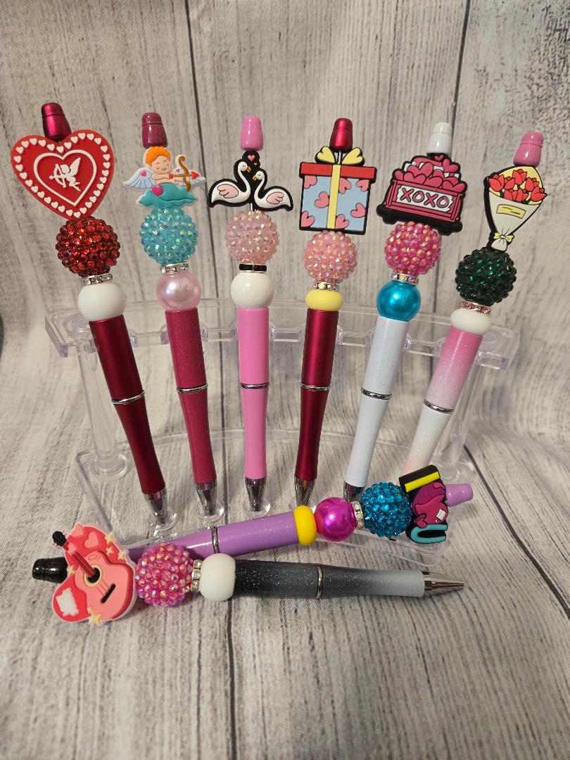 Valentines Day Beaded Pens